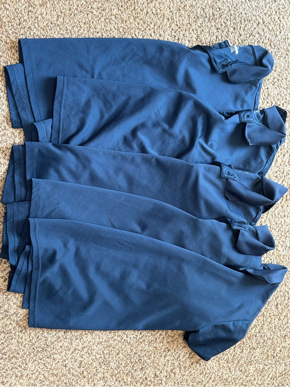 Boys Navy Dry Fit Polo Bundle of 5 shirts